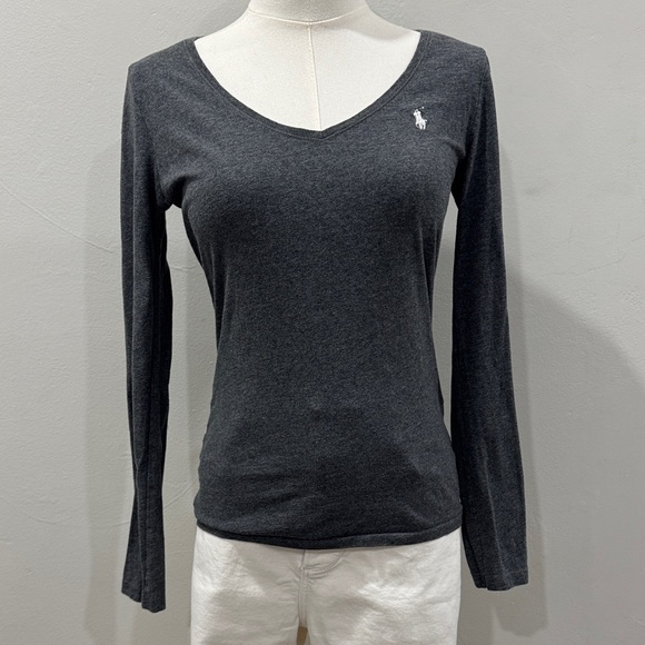 Ralph Lauren Long Sleeve V-Neck Shirt – Size Medium - Picture 1 of 8